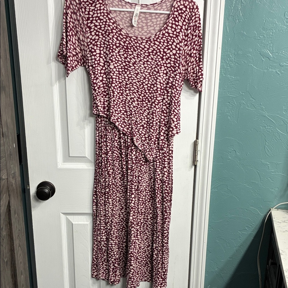 Latched Mama Printed Short-Sleeve Dress